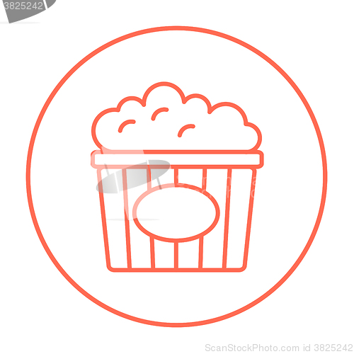 Image of Popcorn line icon.