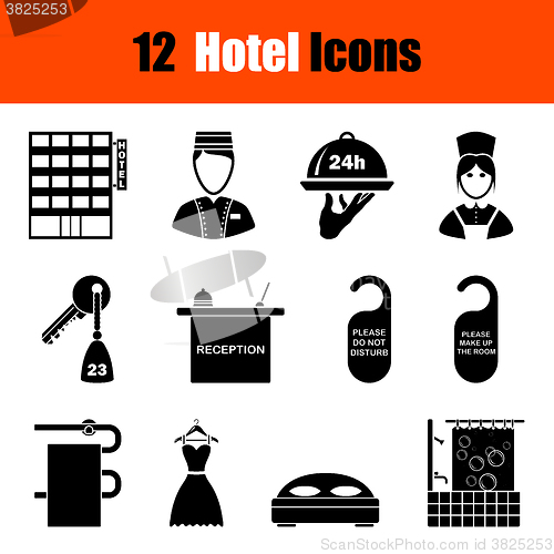 Image of Set of hotel icons