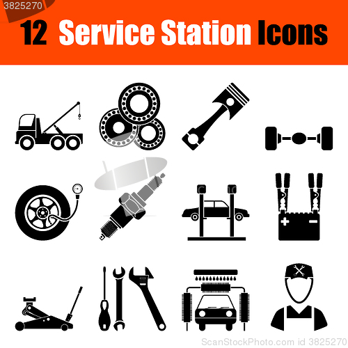 Image of Set of Service station icons