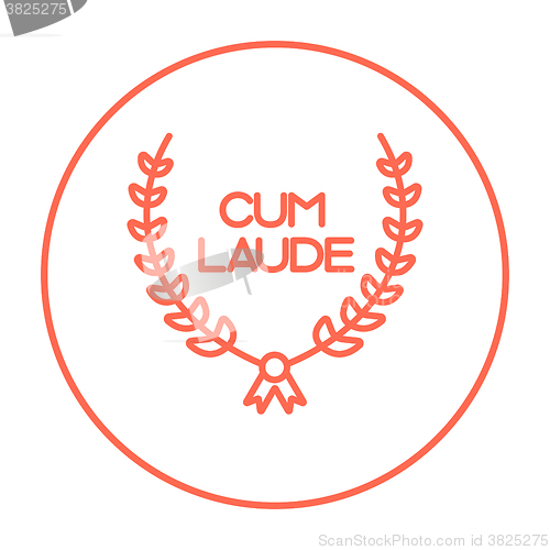 Image of Laurel wreath line icon.