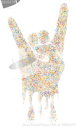 Image of Multicolored  Musical Rock Gesture