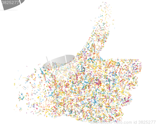 Image of Multicolored Musical Like Gesture