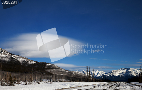 Image of Rocky Mountains in Winter Canada