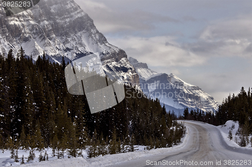 Image of Rocky Mountains in Winter Canada