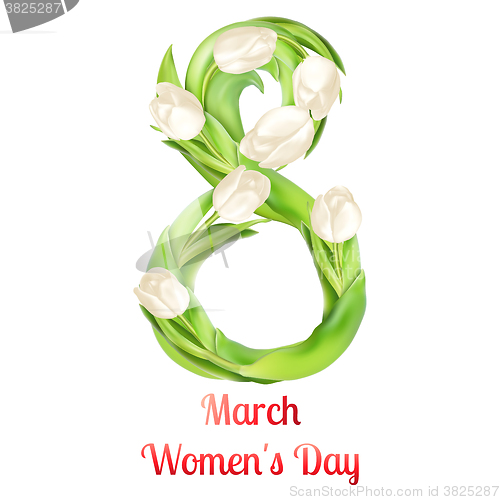 Image of Womens Day greeting card. EPS 10