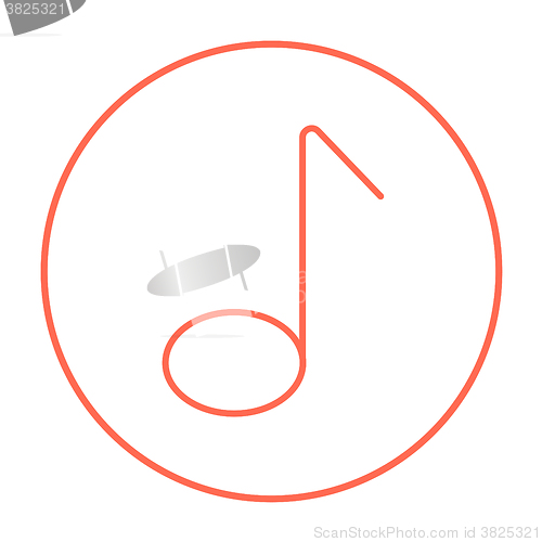 Image of Music note line icon.