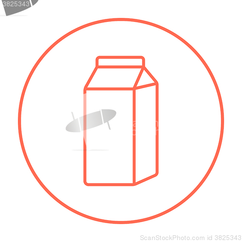 Image of Packaged dairy product line icon.