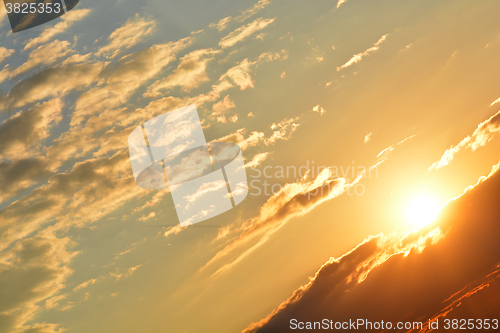 Image of sunset with orange sky