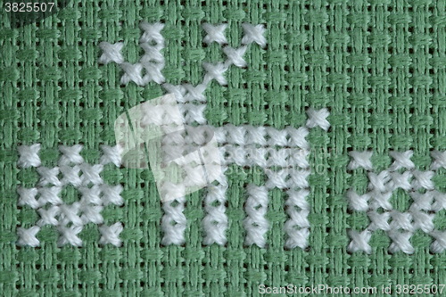 Image of  embroidery cross-stitch pattern with deer