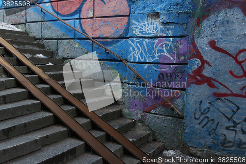 Image of  underground  stairs up