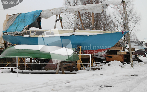 Image of  Winter boat parking