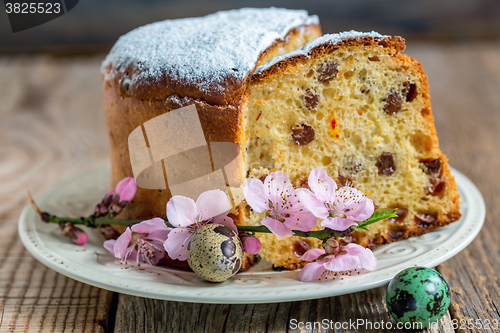 Image of Easter baking and colorful eggs.