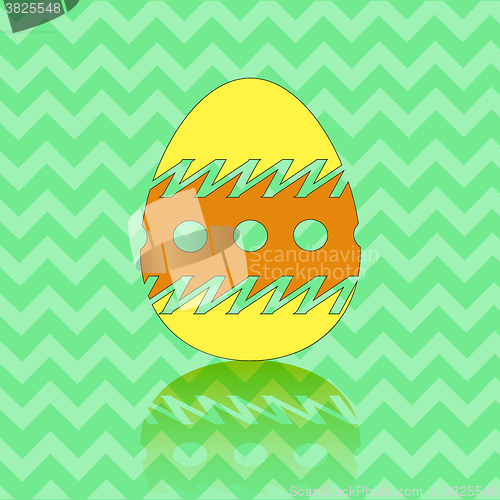 Image of Colored Easter Egg Silhouette
