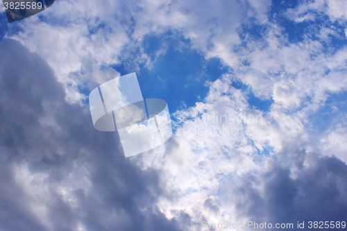 Image of white clouds on blue sky