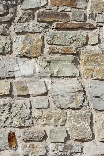 Image of Wall of large rough granite boulders