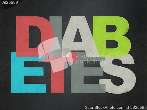 Image of Health concept: Diabetes on School Board background