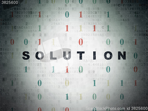 Image of Business concept: Solution on Digital Paper background