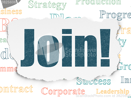 Image of Business concept: Join! on Torn Paper background