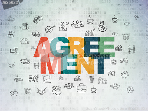 Image of Finance concept: Agreement on Digital Paper background