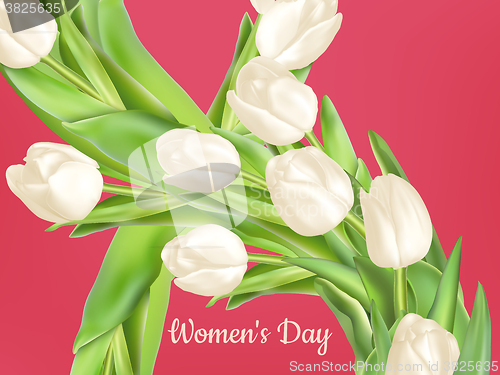 Image of Womens Day greeting card. EPS 10