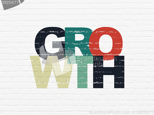 Image of Business concept: Growth on wall background