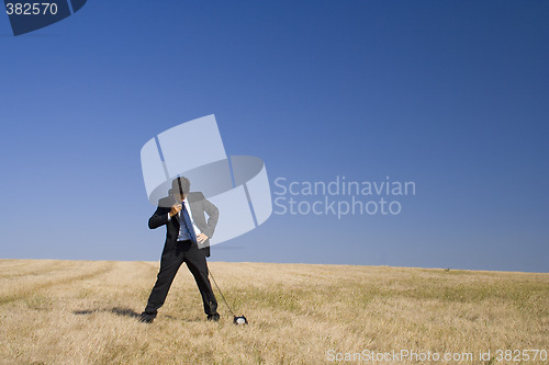 Image of a businessman taking a call