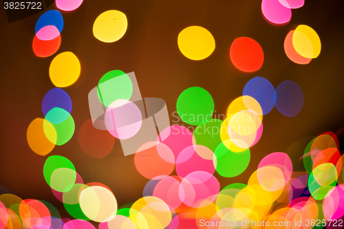 Image of Abstract Bokeh blurred color light can use background