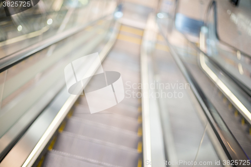 Image of Blurred escalator background