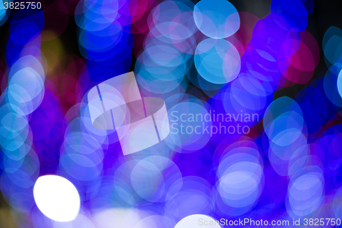 Image of Night city street lights bokeh background