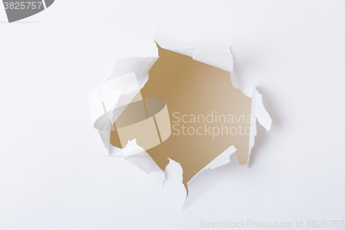 Image of Hole in the paper with torn