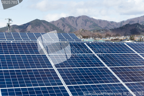 Image of Solar energy plant in countryside