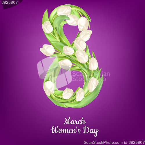 Image of Womens Day greeting card. EPS 10