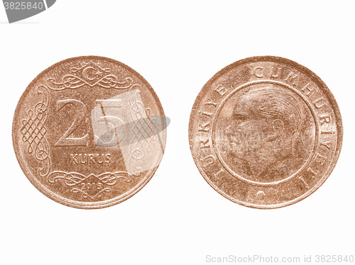 Image of  Turkish coin isolated vintage