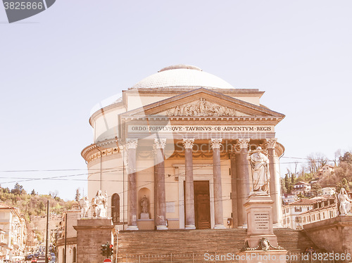 Image of Gran Madre church Turin vintage