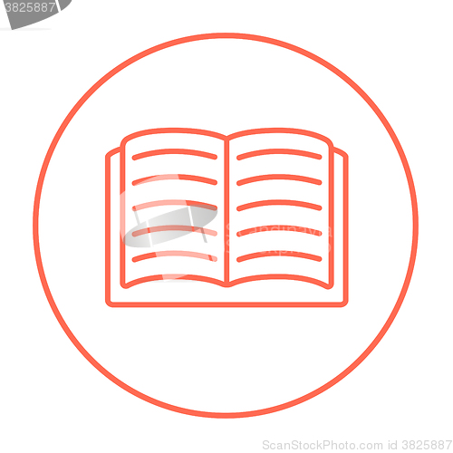 Image of Open book line icon.