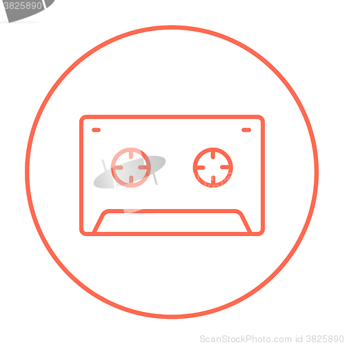 Image of Cassette tape line icon.