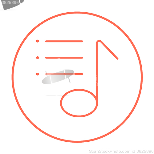 Image of Musical note line icon.