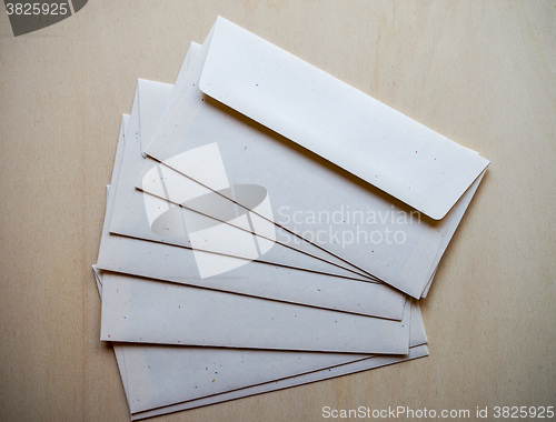 Image of Letter envelope on wood table