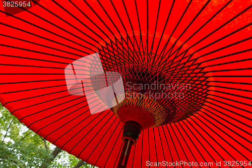 Image of Japanese red umbrella