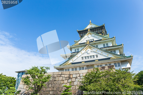 Image of Osaka castle in Japan 