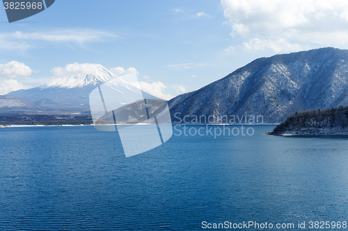 Image of Lake Motosu and Fujisan 