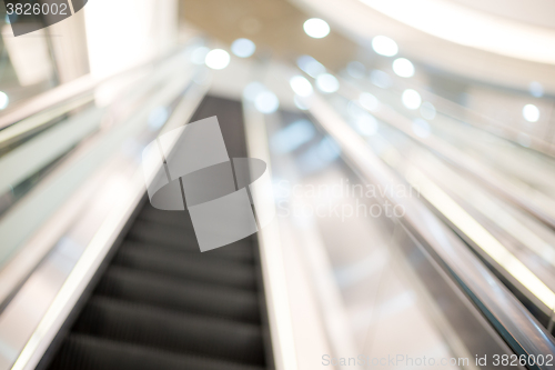 Image of Blurred view of Escalator