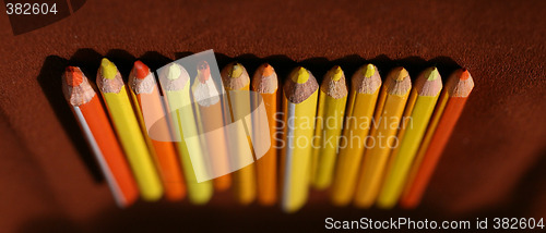 Image of colored wood pencils