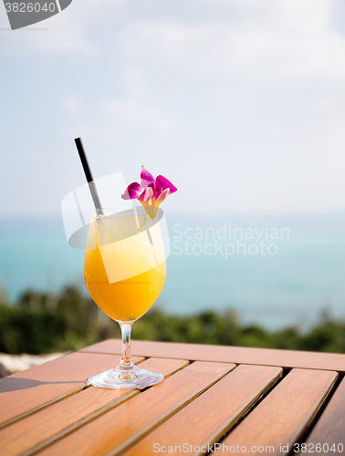 Image of Orange juice on table