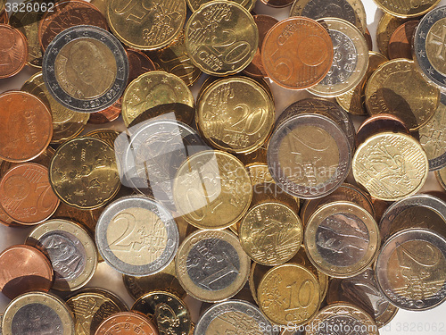Image of Euro coins background