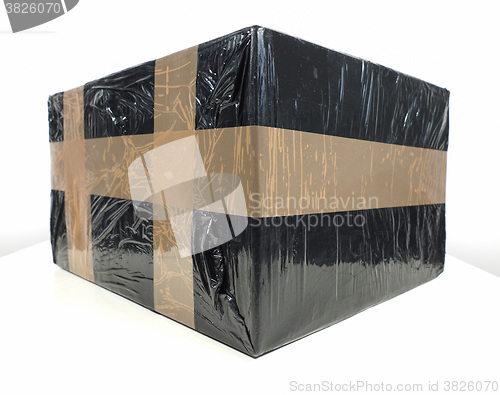 Image of Black packet parcel