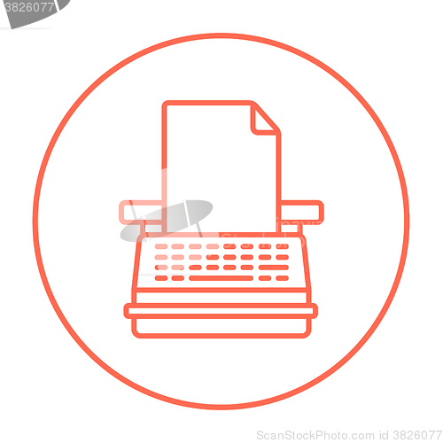 Image of Typewriter line icon.