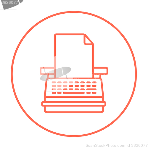 Image of Typewriter line icon.