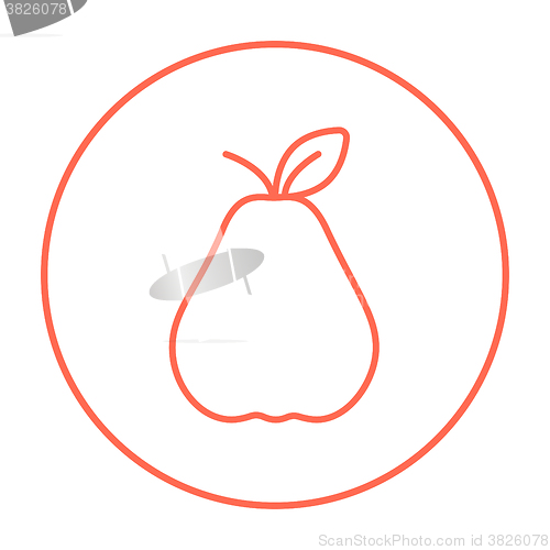 Image of Pear line icon.