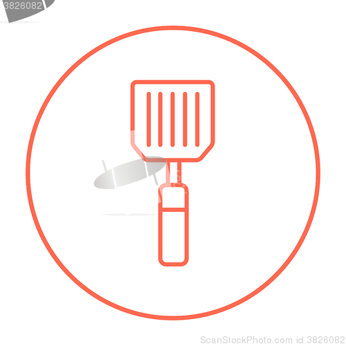 Image of Kitchen spatula line icon.